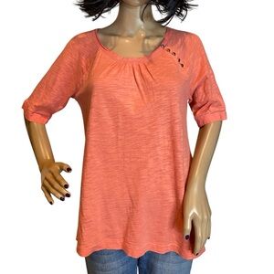 Women's Gap Coral Elbow Sleeve Shirt Top Tee Size Medium VGC